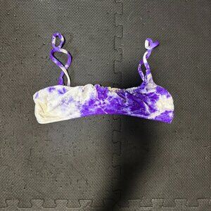 Frankie's Bikini Top Purple Tie Dye